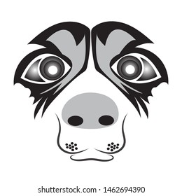 Vector of dog face design on a white background. Animal. vector illustration