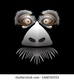 Vector of dog face design on a white background. Animal. vector illustration