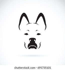 Vector of a dog face on white background. Pet Animal.