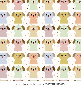 Vector dog face pattern design