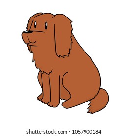 vector of dog, golden retriever