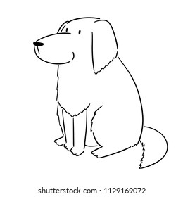 vector of dog, golden retriever