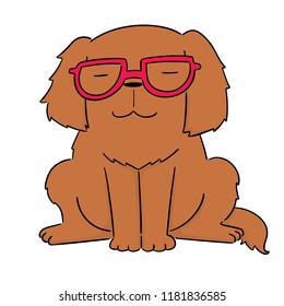 vector of dog, golden retriever