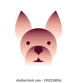 Vector dog in gradient style