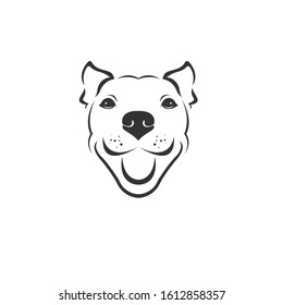 Vector Dog Head Black and White Logo, Sign, Design. symbol. Mammals. Illustrator. on white background