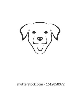 Vector Dog Head Black and White Logo, Sign, Design. symbol. Mammals. Illustrator. on white background