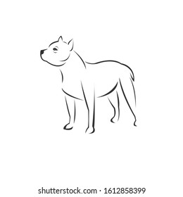 Vector Dog Head Black and White Logo, Sign, Design. symbol. Mammals. Illustrator. on white background
