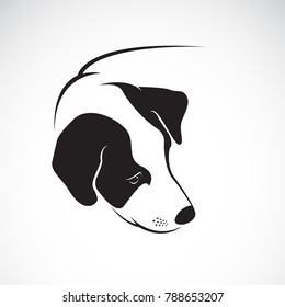 Vector of a dog head design on white background. Pet. Animals. Easy editable layered vector illustration.