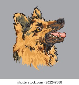 Vector Dog Head Dunmesiean