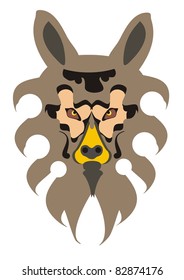 Vector dog head. Vector image - dog head isolated on a white background