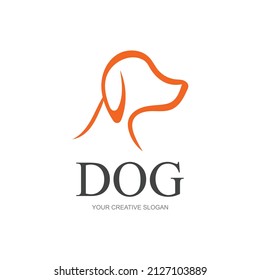vector of a dog head logo illustration design template