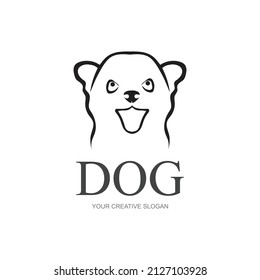 vector of a dog head logo illustration design template