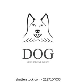 vector of a dog head logo illustration design template