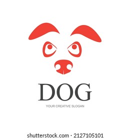 vector of a dog head logo illustration design template