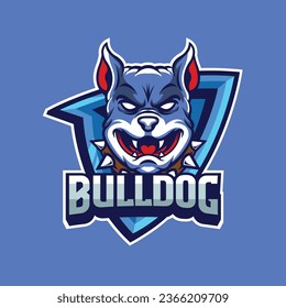 Vector dog head mascot logo for sport and esport logo template