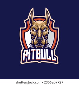 Logo des Vektorhundes für das Maskottlogo für Sport und Begleitmaterial