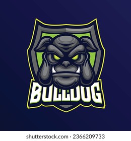 Vector dog head mascot logo for sport and esport logo template