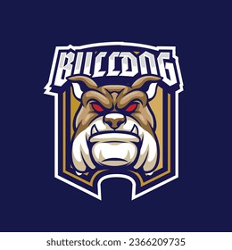 Vector dog head mascot logo for sport and esport logo template
