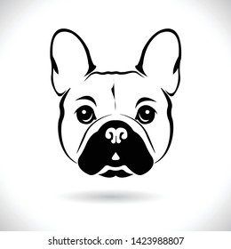 Vector dog head white background  for design  you 