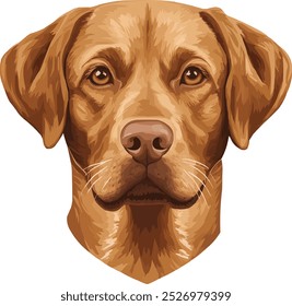 vector dog head with a white background