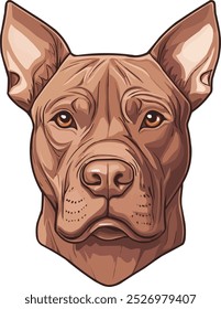 vector dog head with a white background