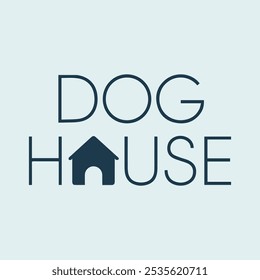 vector dog house logo ar