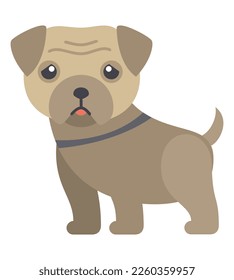 vector dog illustration with colorful cute dog