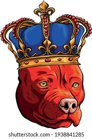 vector Dog illustration king in white background