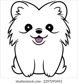 Vector de perro aislado en blanco 