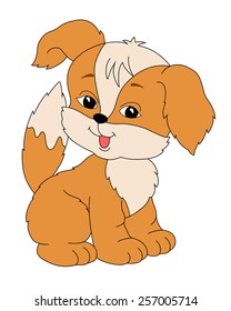 Vector dog isolated on a white background