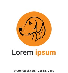 Vector Dog Logo Design Template, Pet Mascot silhouette Design
