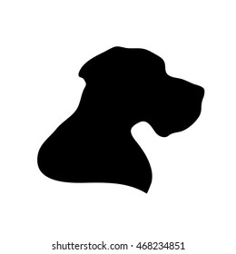 Vector dog logo on a white background.