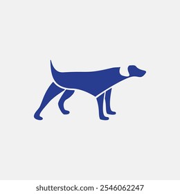 vector dog logo with a simple shape