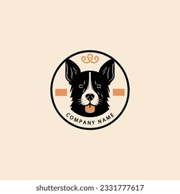 vector dog logo template design