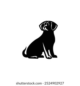 Vector  dog on white background
