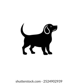 Vector  dog on white background
