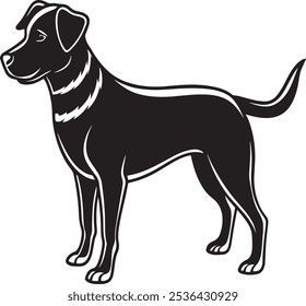 A vector dog on a white background