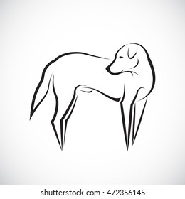 Vector of a dog on white background
