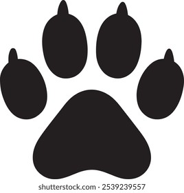 Vector Dog Paw Print Icon Perfect Minimalist Design for Pet Art and Animal Lovers