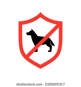 Vector Dog Protection Shield Badge Icon