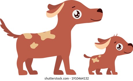 Recogida de animales de granja tipo llano de dibujos animados para perros vectores y cachorros