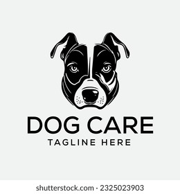 Vector dog shop animal logo template.