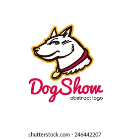 Vector dog show abstract logo