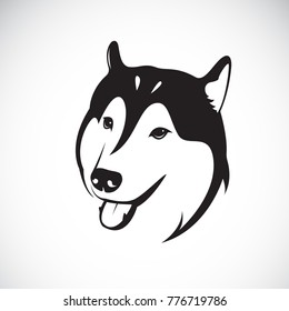 Vector of a dog siberian husky on white background. Pet. Animal.