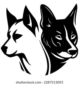 Vector de signos de perro aislado en blanco