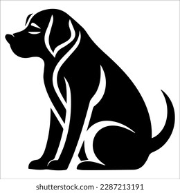 Vector de signos de perro aislado en blanco