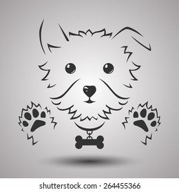 Vector dog silhouette