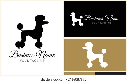 vector dog silhouette logo template