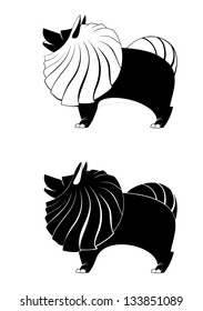 Vector dog silhouettes for design