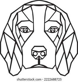 The vector dog is suitable for laser cutting of metal and wood.